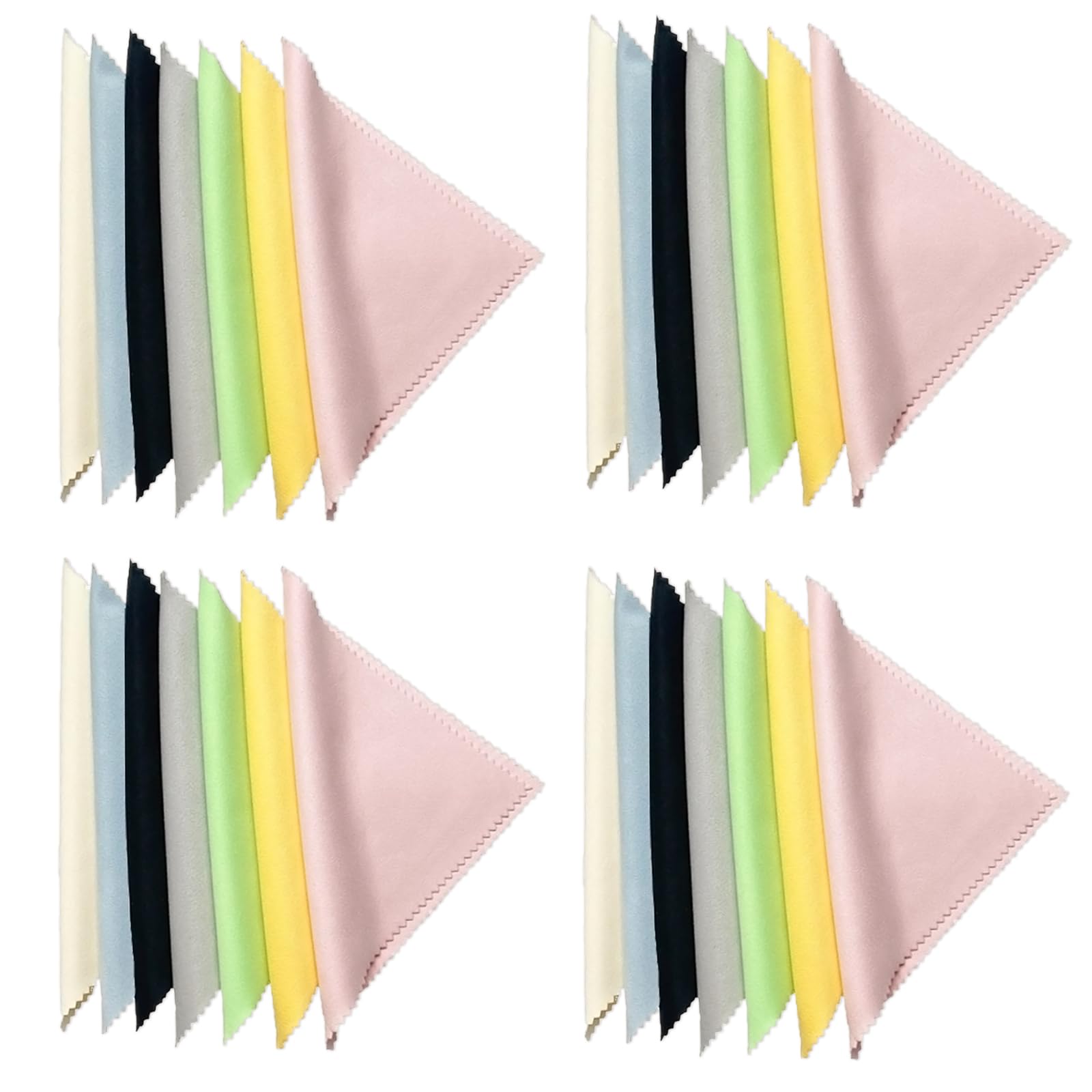 DHWEKU 14Piezas Gamuza Limpia Gafas, Paños Microfibra Multifuncional Paño para Gafas Reutilizable, Paño de Limpieza para Gafas Móviles Pantallas Cámaras