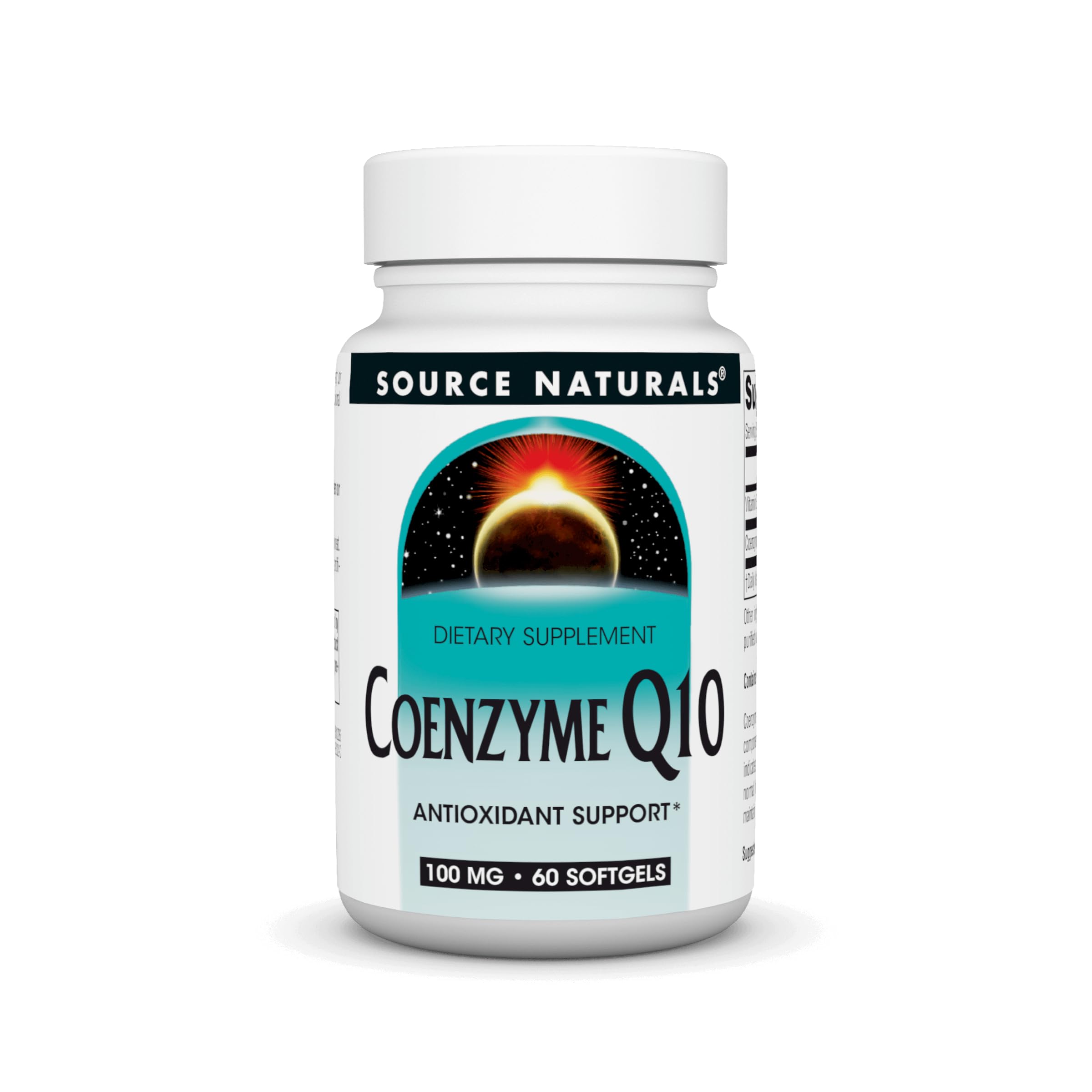 Source Naturals Coenzyme Q10 Antioxidant Support 100 mg for Heart, Brain, Immunity, & Liver Support - 60 Softgels