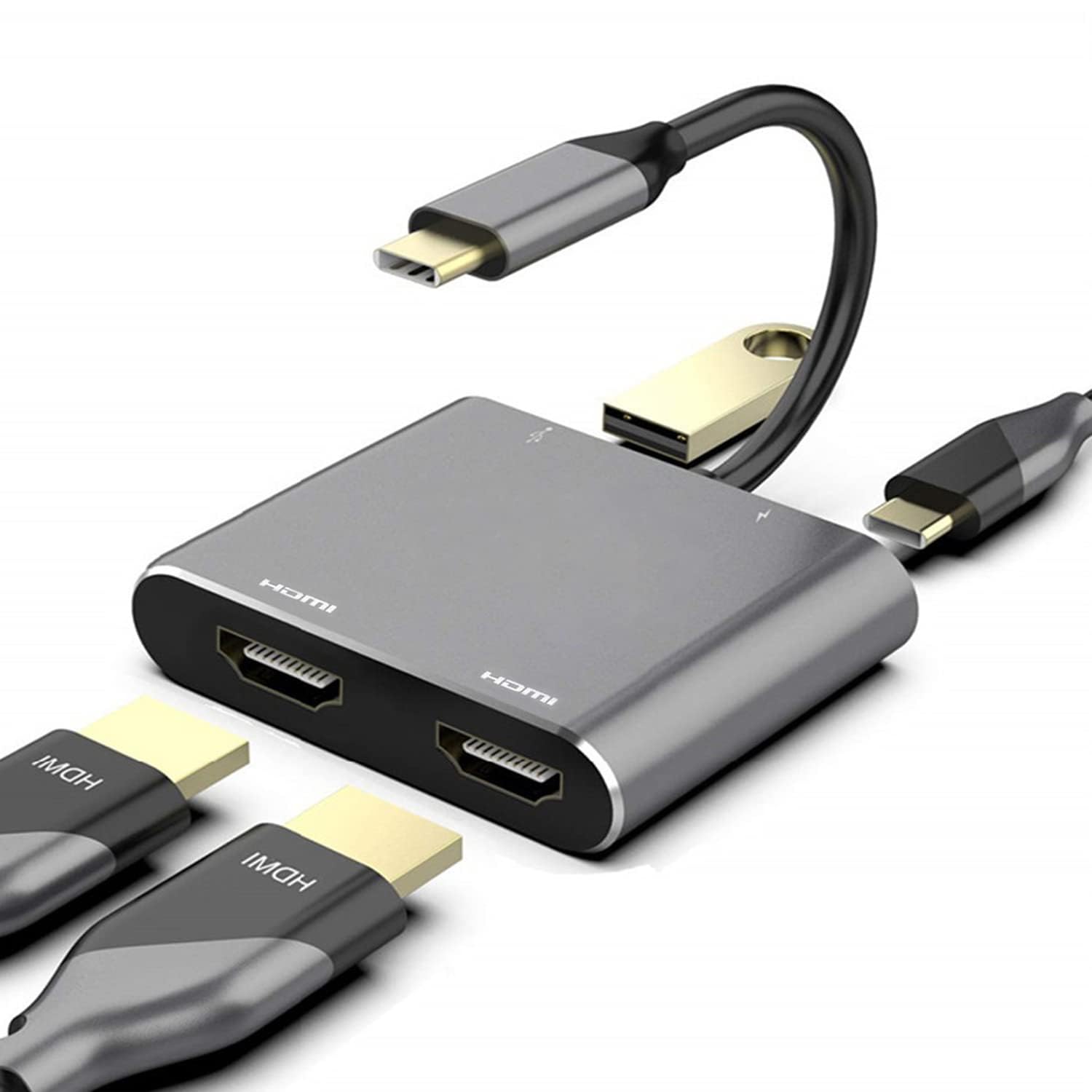 See full amazon price history chart for atdaraz USB C to Dual HDMI Adapter, 4 in 1 USB Type C Hub with 2 HDMI/USB3.0 /PD Charging, Dual Screen Display USB-C Docking Station for Windows, MacOS (USB C to Dual HDMI 4 in 1) atdaraz USB C to Dual HDMI Adapter, 4 in 1 USB Type C Hub with 2 HDMI/USB3.0 /PD Charging, Dual Screen Display USB-C Docking Station for Windows, MacOS (USB C to Dual HDMI 4 in 1) (B0DHP9WLN3) Amazon Price History, Amazon Price Tracker
