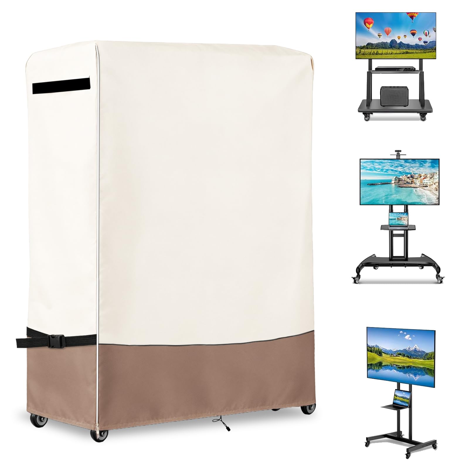 Weatherproof 45-50Inch Outdoor TV Stand Cover for Rolling/Mobile Stand