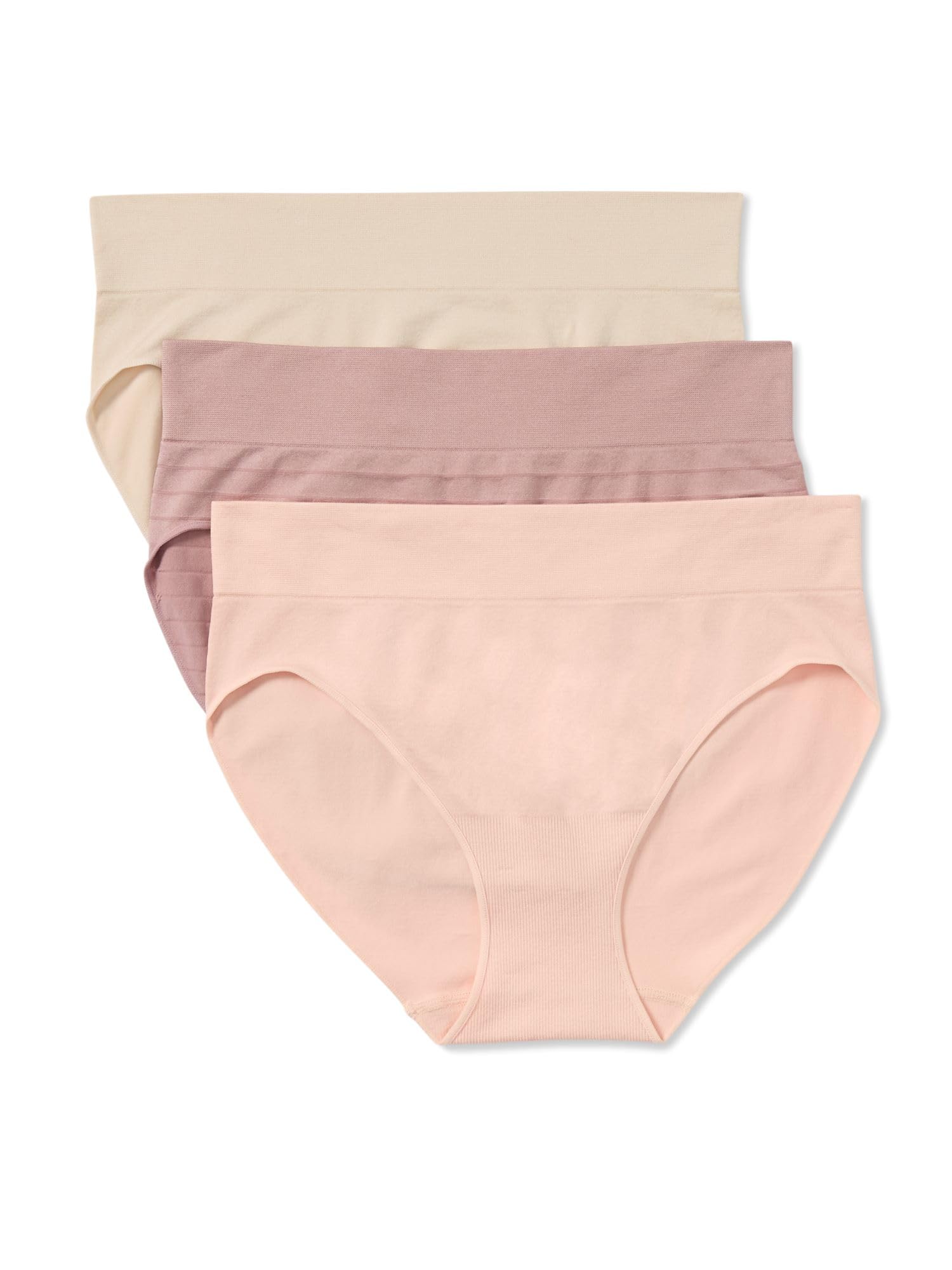 Warner's Women's Blissful Benefits No Pinching No Problems Dig-free Seamless Stretch 3-pack Bikini Wrw251bk10
