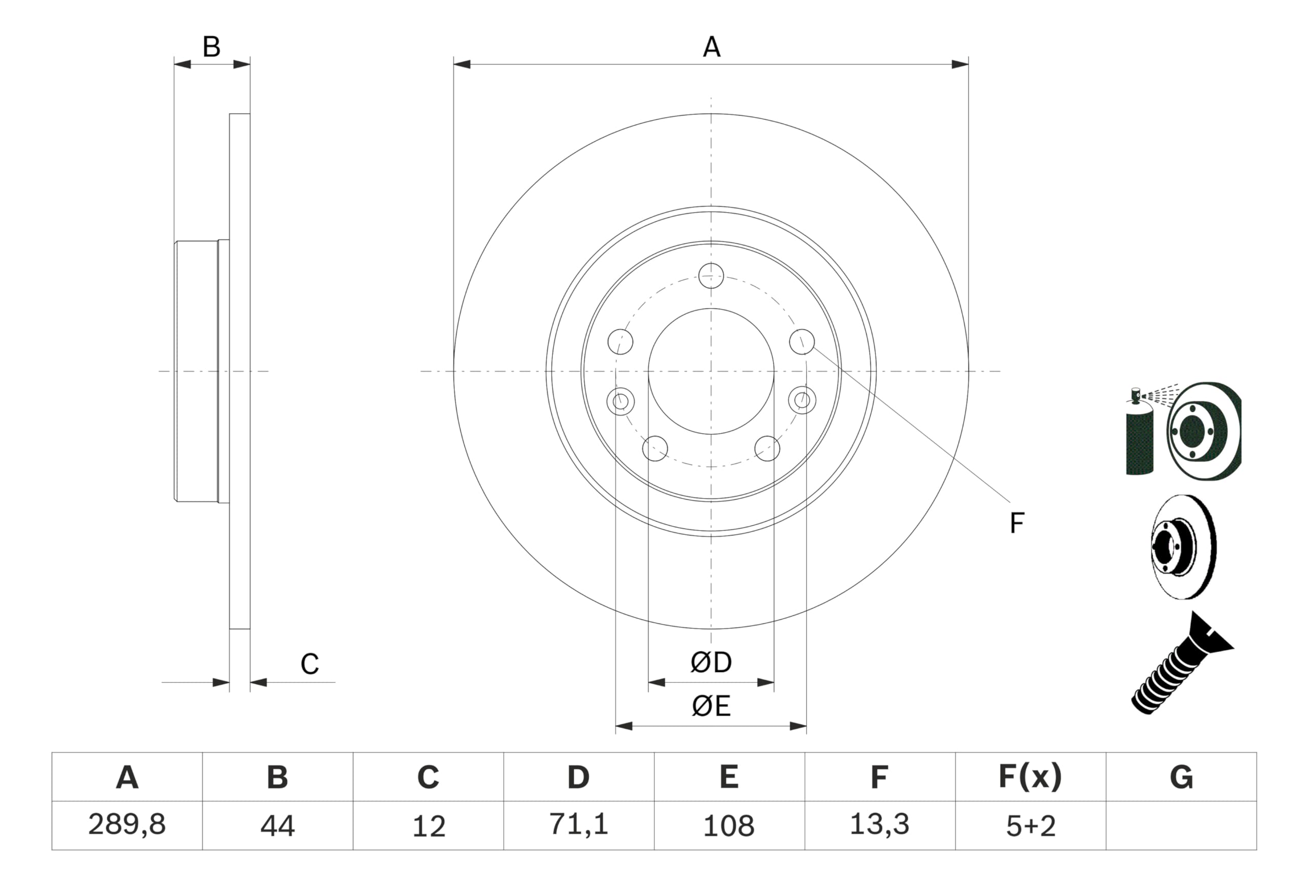 Image secondaire de Bosch BD1657 Disques de frein - certification ECE-R90-1 jeu de 2 disques