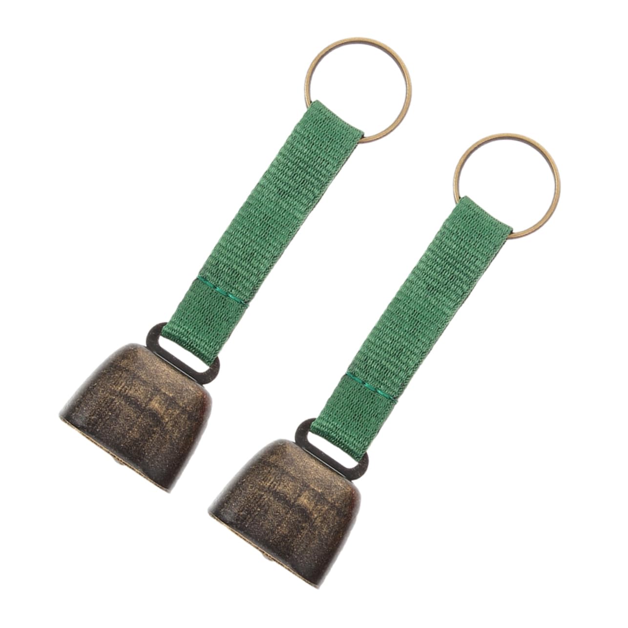 BRIGHTFUFU 2Pcs Camping Bear Bell Loud Lost Pet Bell Pendant for Hiking Outdoor Activities Compact Design with Vintage Look for Crafts Animal Safety