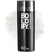 Vista 114 de BOLDIFY - Fibras de pelo para el cabello fino (gris), indetectables, botella de 2 onzas; oculta completamente la pérdida de cabello en 15 segundos