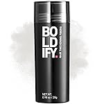 BOLDIFY Hair Fibers (28g) - Fill In Thinning and Fine Hair for an Instantly Fuller, Thicker Look - 14 Shades for Women & Men - White
