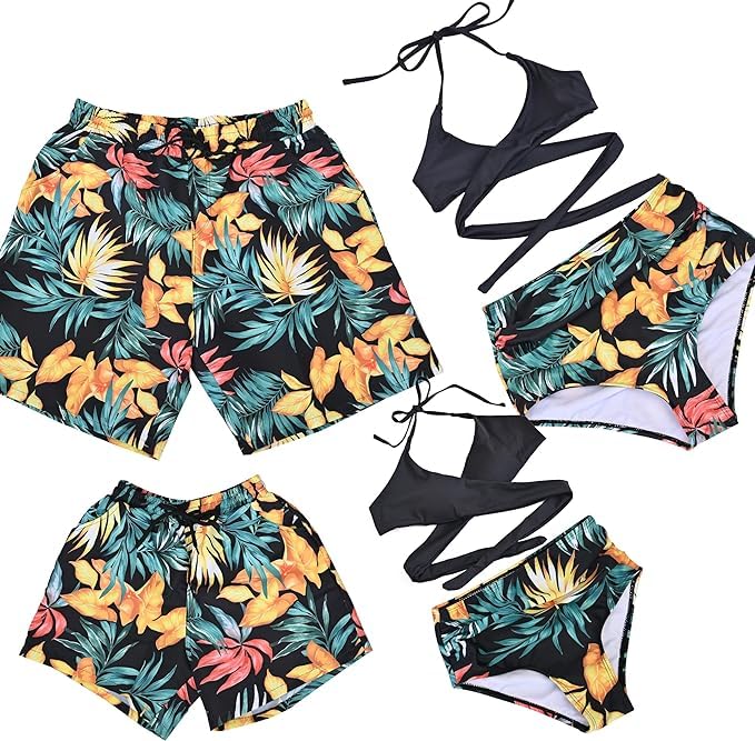 Couples Family Matching Swimsuits - Dad &amp; Me Matching Swim Shorts