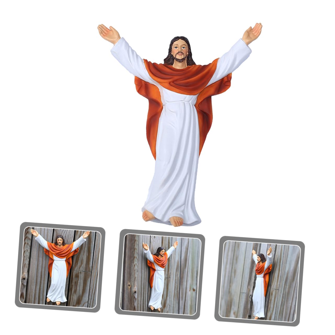 Jesus Anhänger aus Kunstharz für Innenbereich als Wandfigur | Realistische Form, Religiöser Stil, Feine Verarbeitung und Stabile Ausführung für Szene Deko