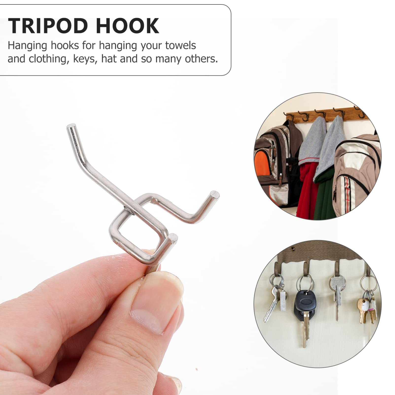 60 Ganci Per Pannelli Forati - Ferro Argentato, 30 Da 5cm E 30 Da 10cm - Foto 6