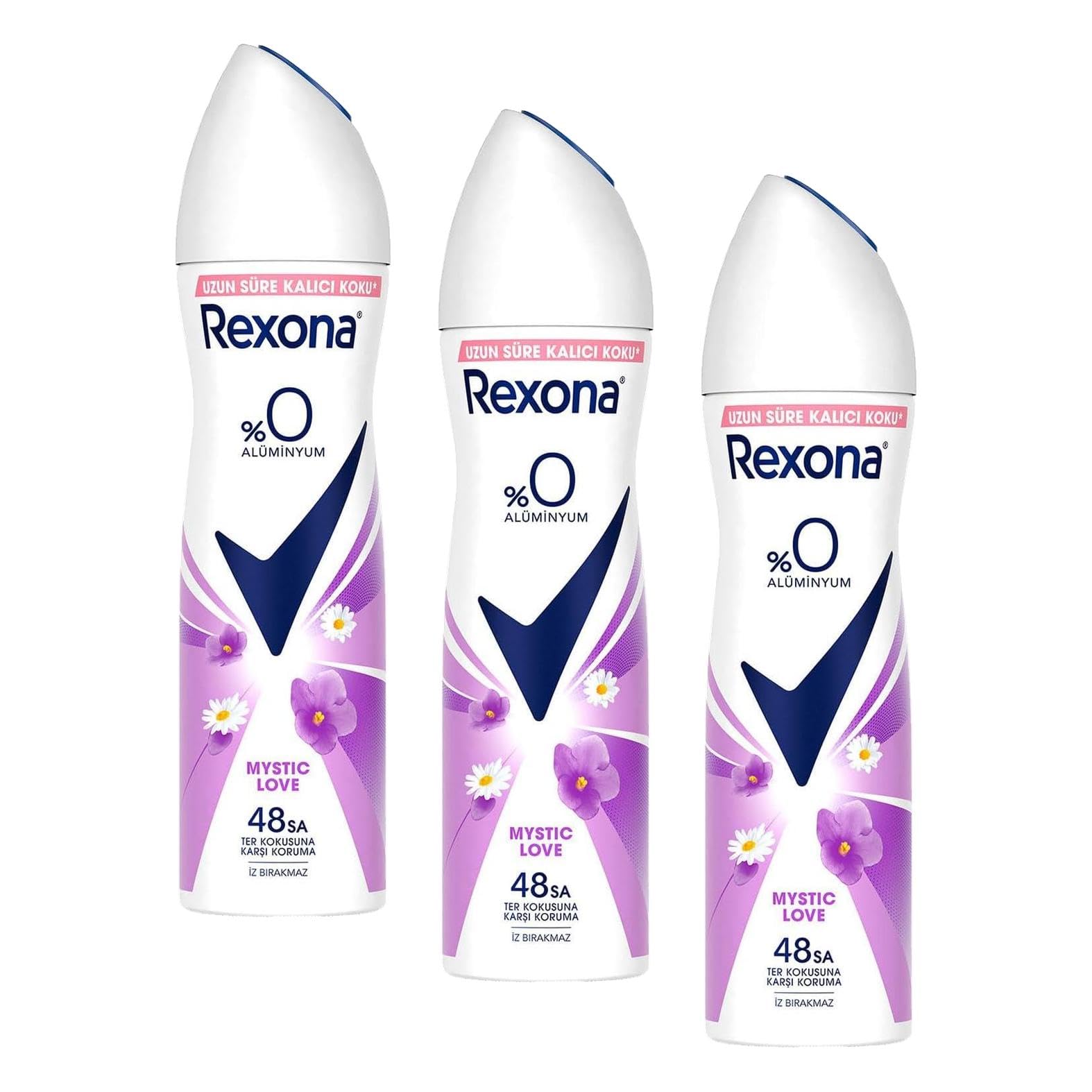 Rexona Kadın Sprey Deodorant Mystic Love%0 Alüminyum 150 ml (3 paketi)