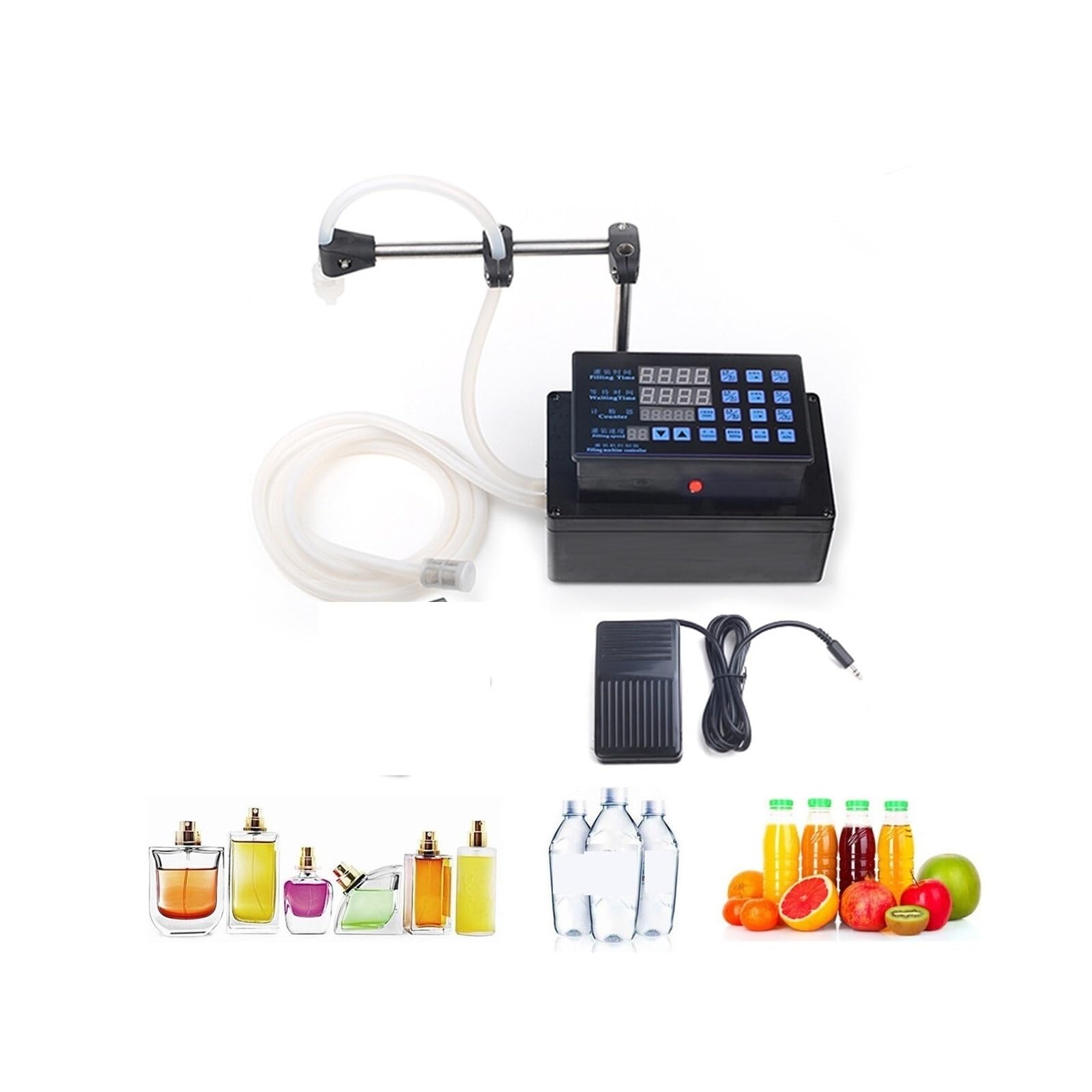 CUDTAPI - Electrical Liquid Filling Machine Water Filler Digital Pump For Perfume Drinking Beverage Juice 0-4000ml Liquid Paste Filling Machine
