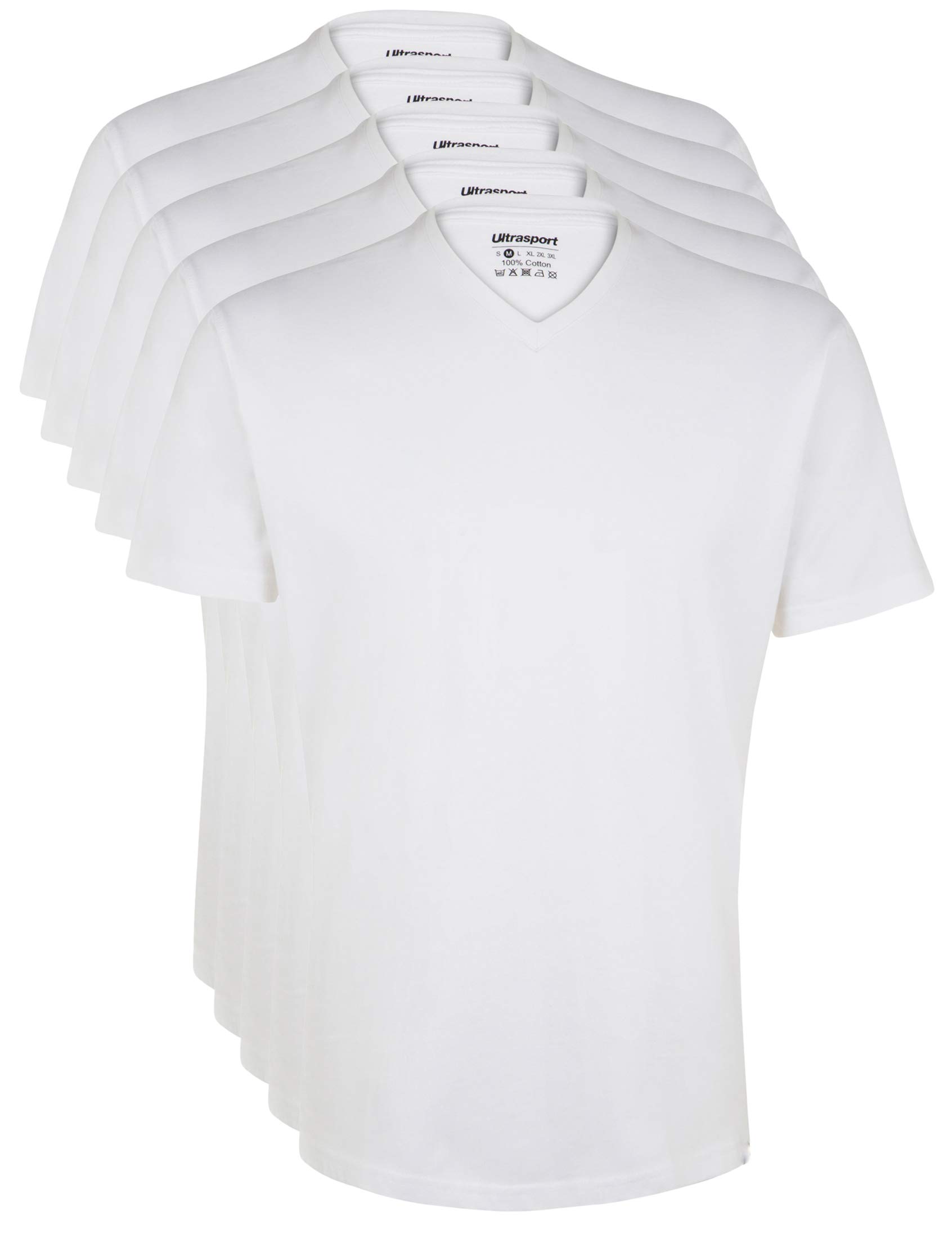 Men's Sport and Leisure V-Neck T-Shirt (Pack of 5)