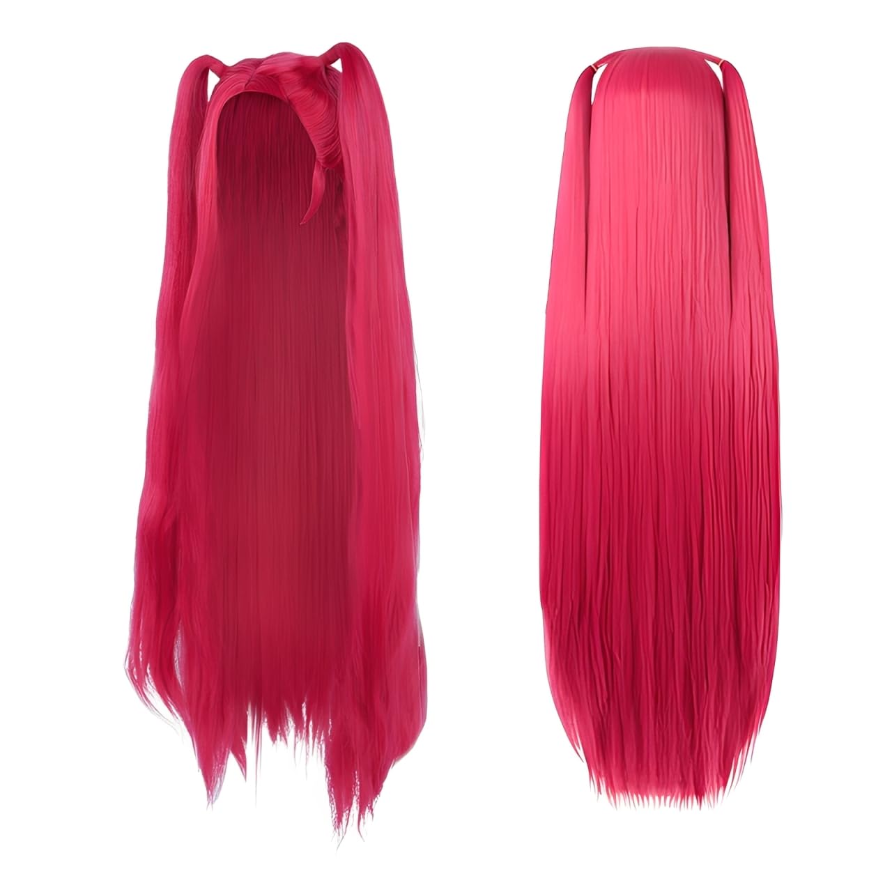 kowgical Long Straight Hot Pink Wig for Women, Costume Cosplay with Bangs for Party Gifts, Dance Cosplay Accessories Props