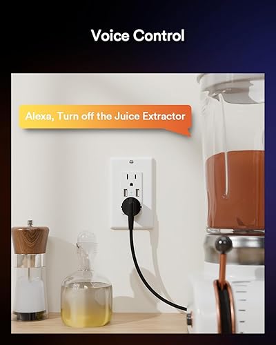 Miniatura 2 de Toma USB inteligente en la pared toma eléctrica inteligente que funciona con Alexa Google Home 15 amperios no requiere concentrador certificado ETL