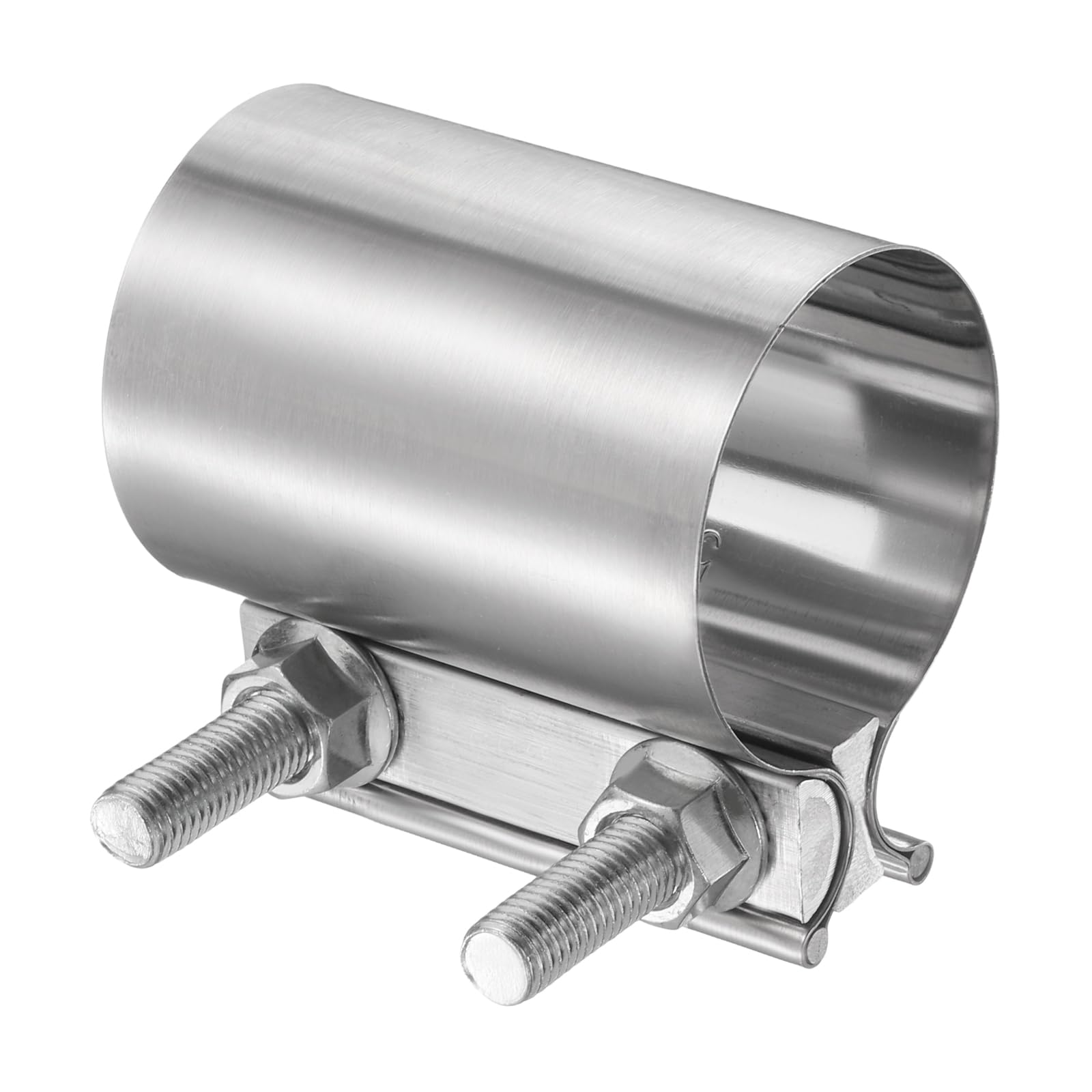 QUARKZMAN Fascia Di Scarico 2.17" Fascia Di Giunzione A Sovrapposizione In Acciaio Inox Per Tubi Di Scarico Con Viti M10x55.5 Per Tubi Curvi Del Marmitta Auto