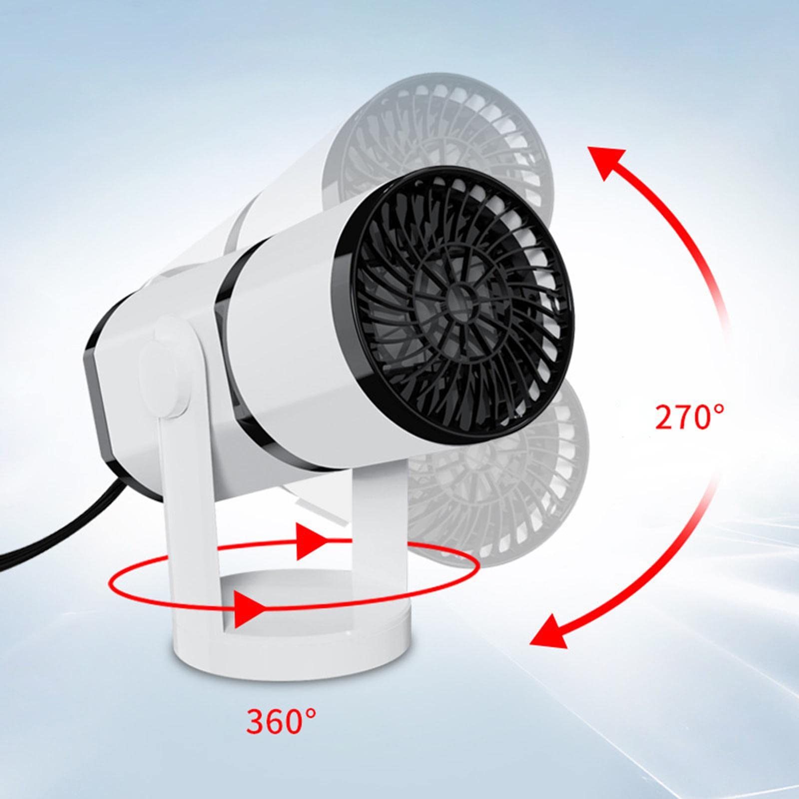 Autoheizer Tragbarer Autoheizlüfter Windschutzscheiben Entfroster Defogger Mini Heizlüfter mit Schnellem Und Kühlmodus Aus Material mit 150W, 24v9096B