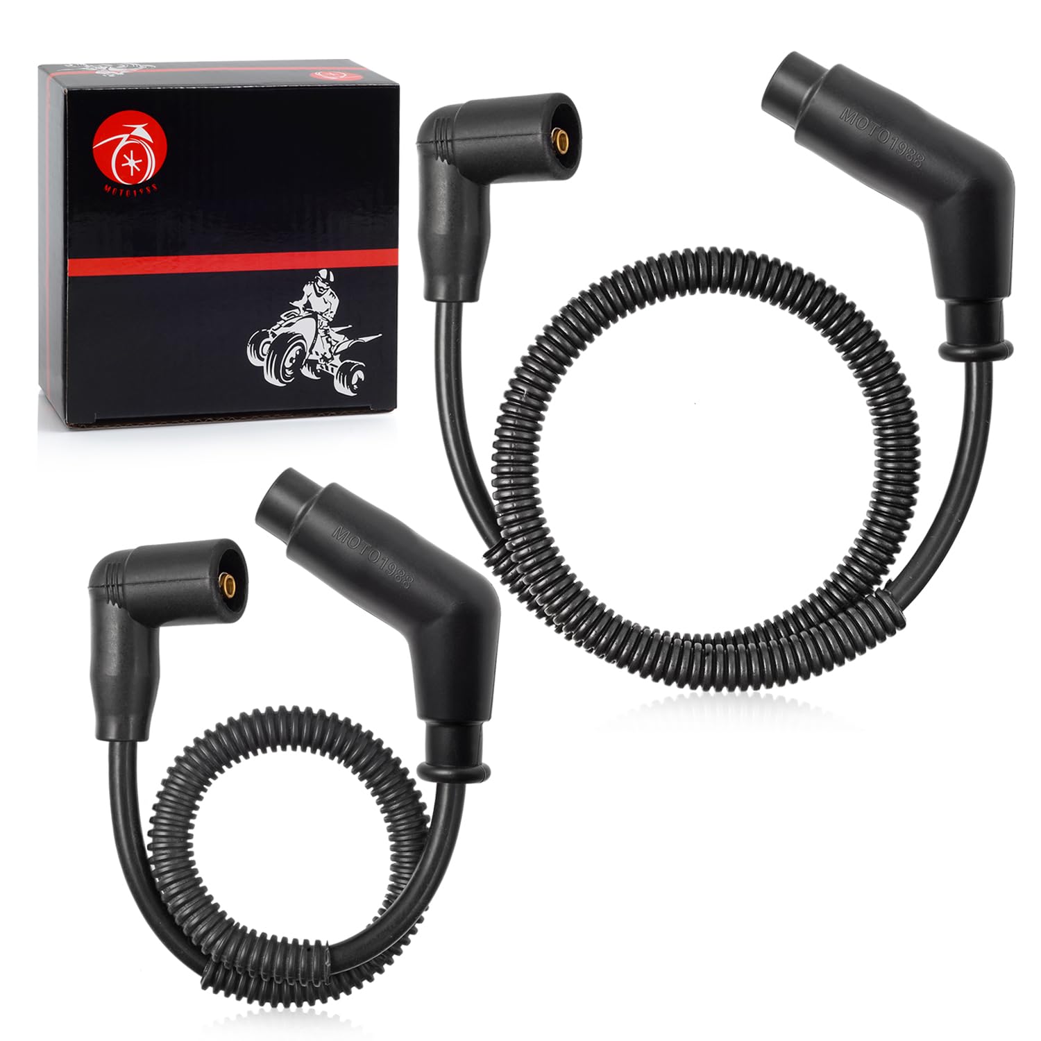 Spark Plug Cap &amp; Wire 15in/24.4in For Can Am Commander Maverick Outlander Renegade MAX 500 570 650 800 800R 1000 1000R TRAXTER 500 650