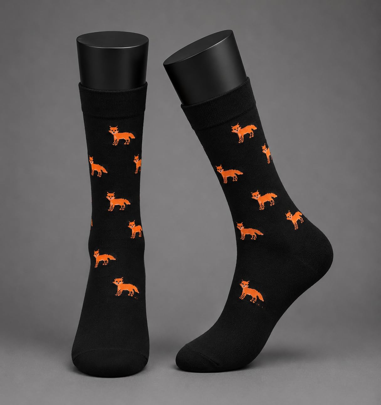 UNISEX COTTON ORANGE FOX CREW LENGTH SOCKS/PACK OF 1-image-11