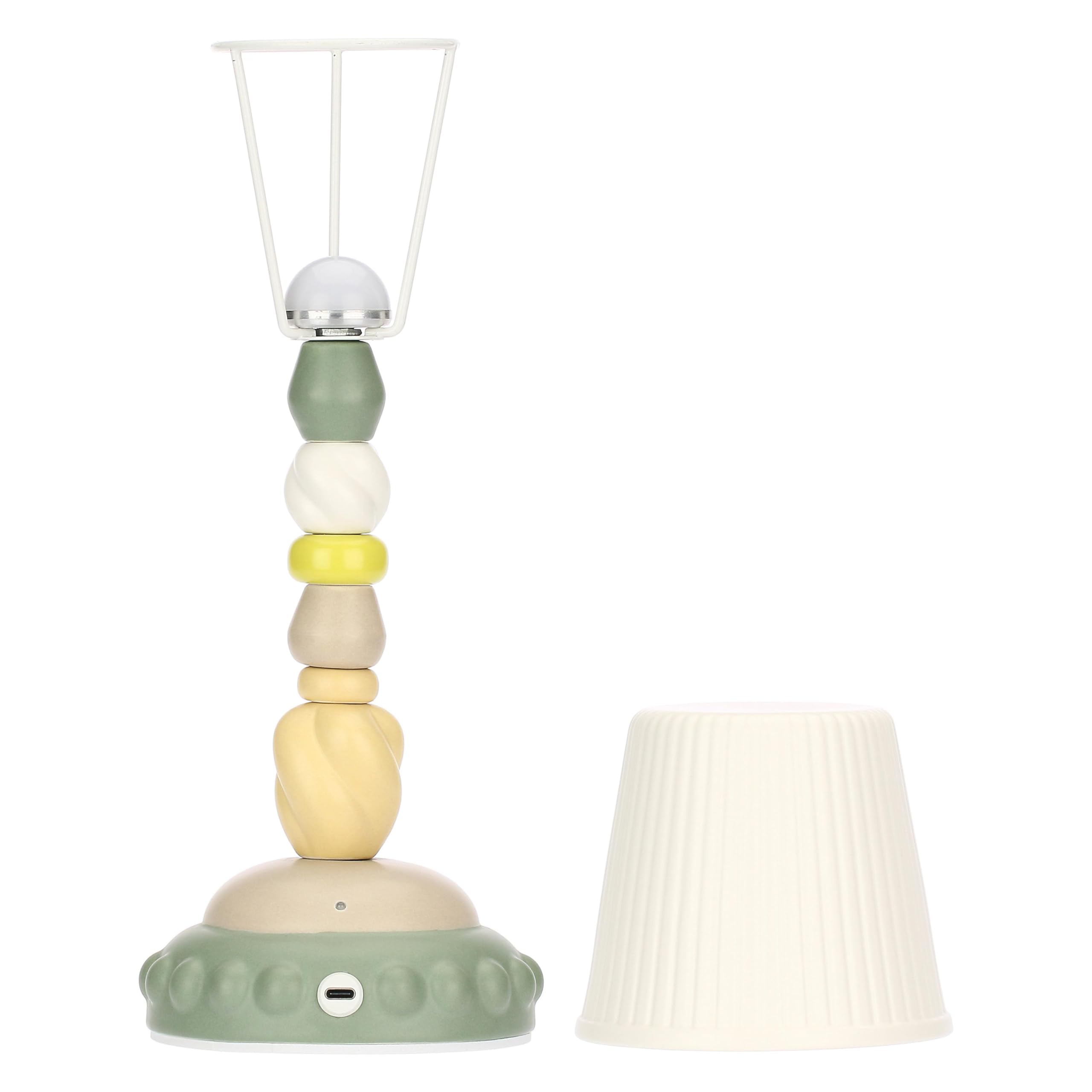 Lampada in porcellana, verde