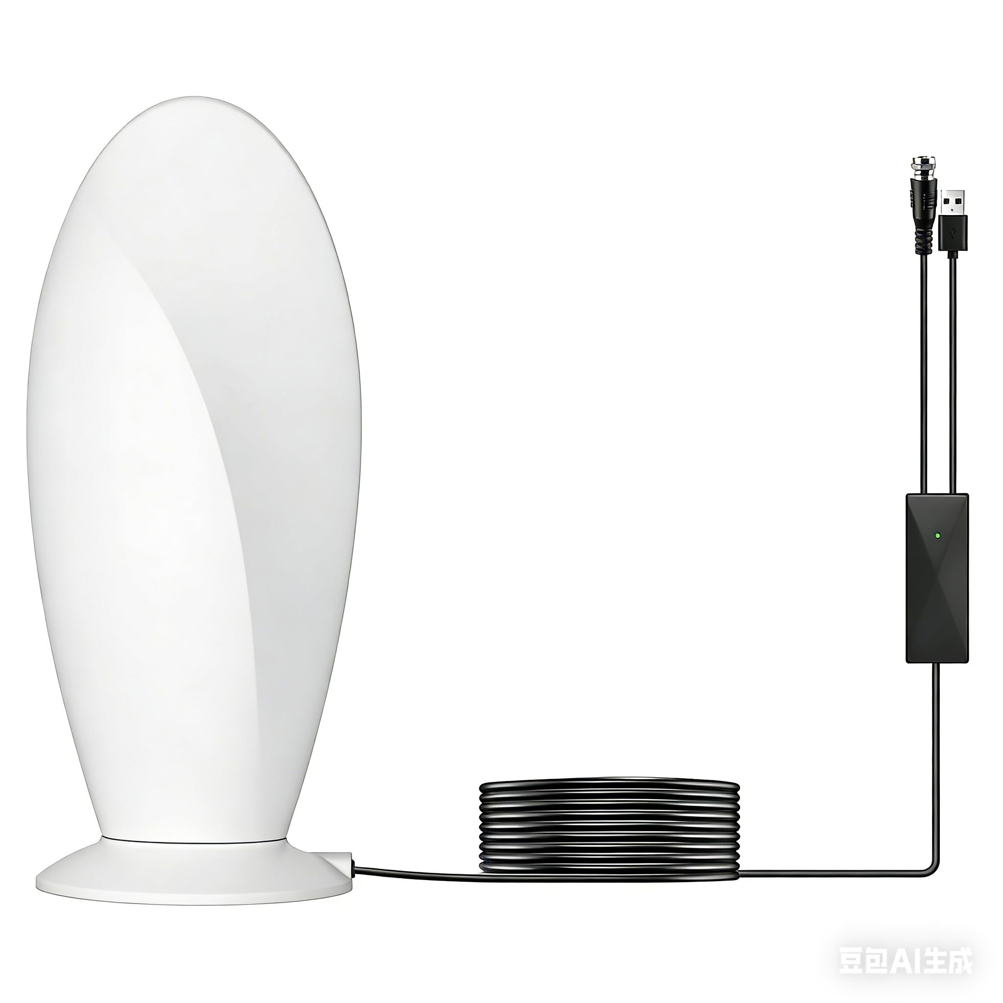 Antena de TV interior, 2025 Smart TV ariels interior con amplificador de señal de recepción de rango de más de 560 millas, antena Freeview para Smart TV 4K 1080P HD canales locales y todos los