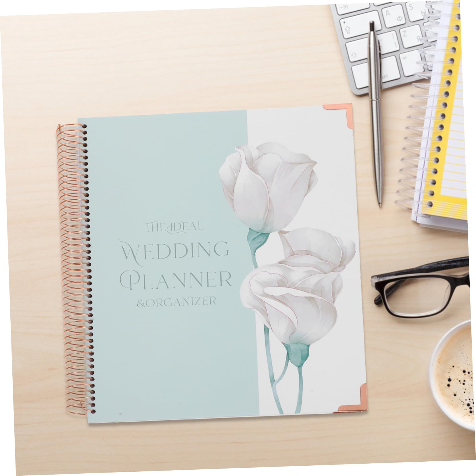 ABOOFAN Detailliertes Hochzeitsplanerbuch mit Budgetplaner und Zeitplan Wedding Journal Organizer für Braut Verlobungsgeschenk Umfassendes Notizbuch zur Perfekten Hochzeitsvorbereitung