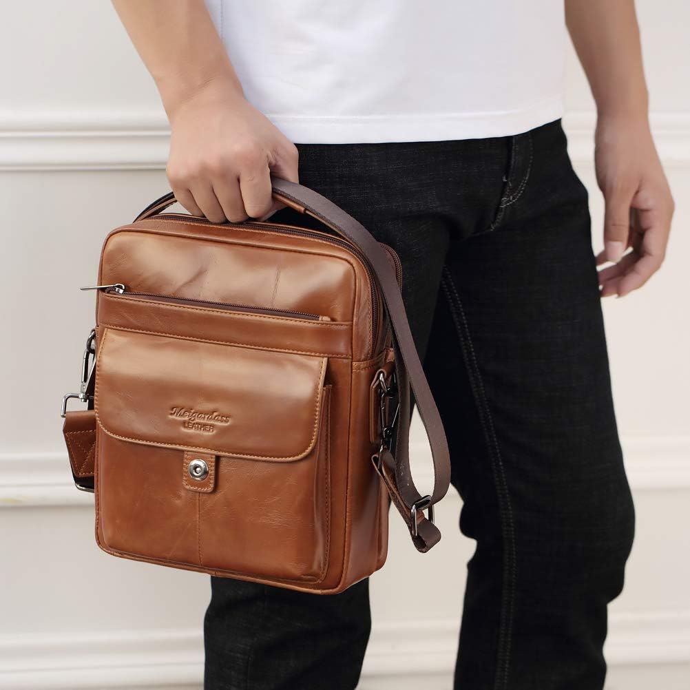 Men's Genuine Leather Messenger Shoulder Bag Handbag CrossBody Briefcase