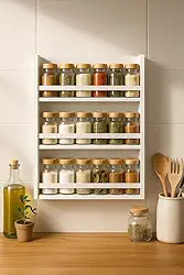 Porta Temperos Suspenso De Parede Em Mdp Branco