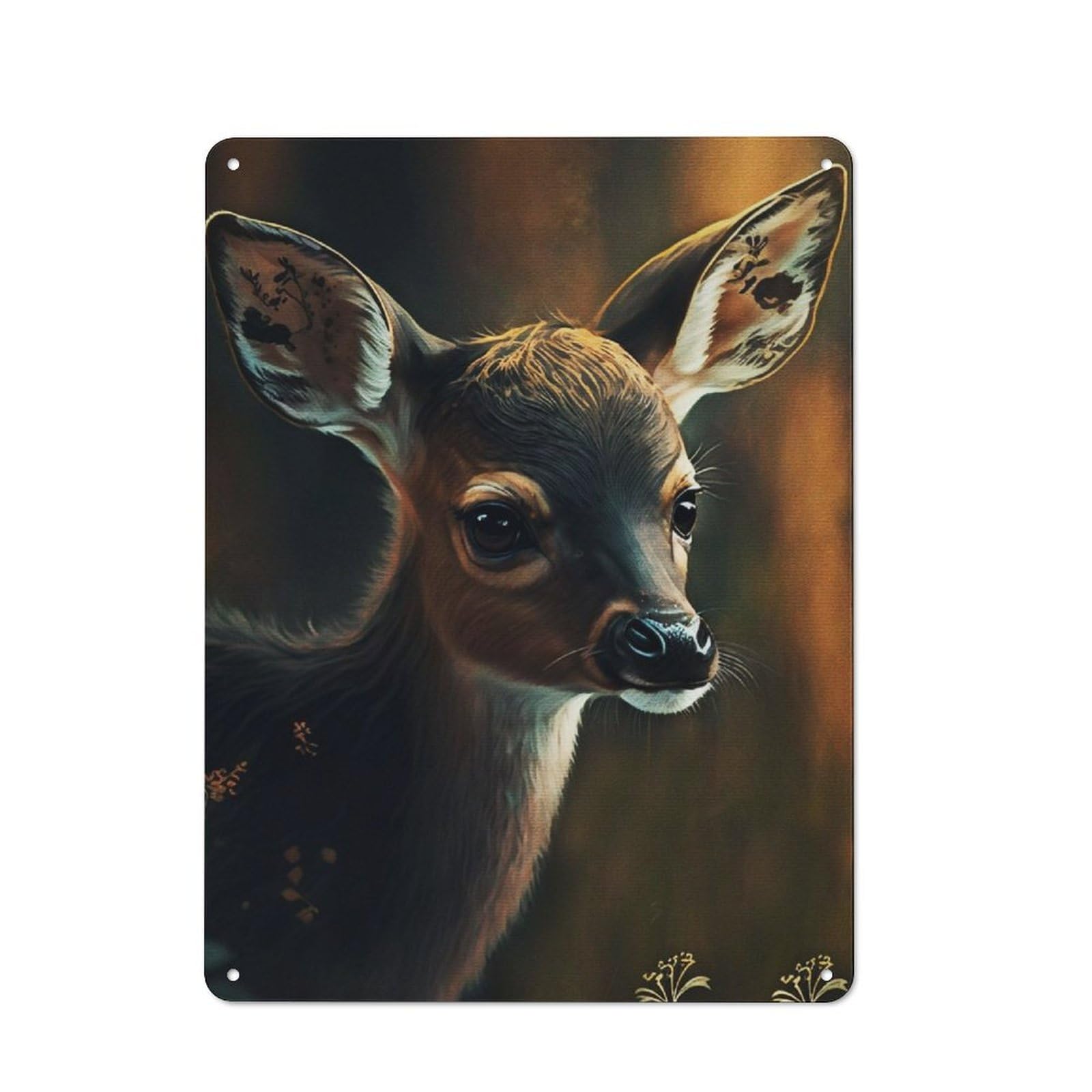 Junmoney Cute Deer New Retro Tin Sign 40X30cm Featuring For Bar Or Restaurant, For Metal Sign Collectors, For Garage And Workshop Walls
