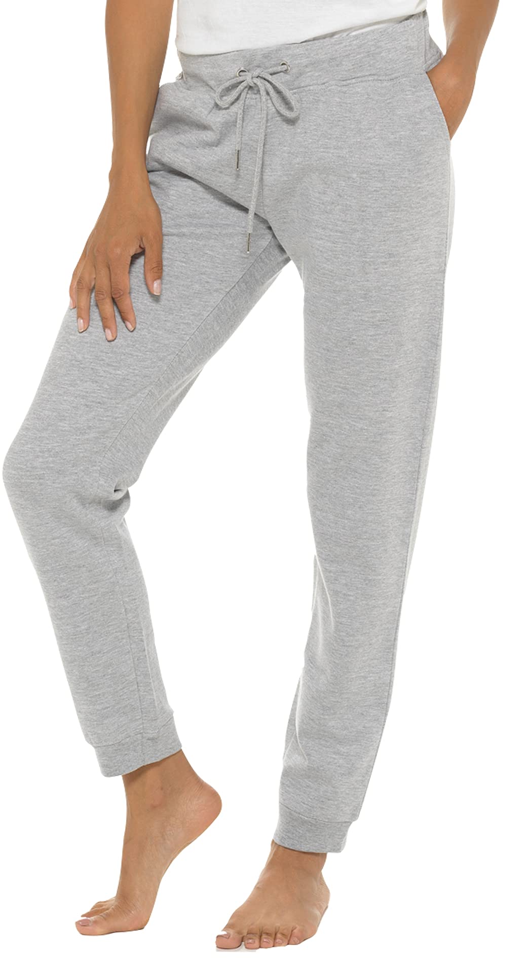 INSIGNIA Ladies Jogging Pants Lounge Trousers (UK, Alpha, L, Regular, Regular, Grey Marl)