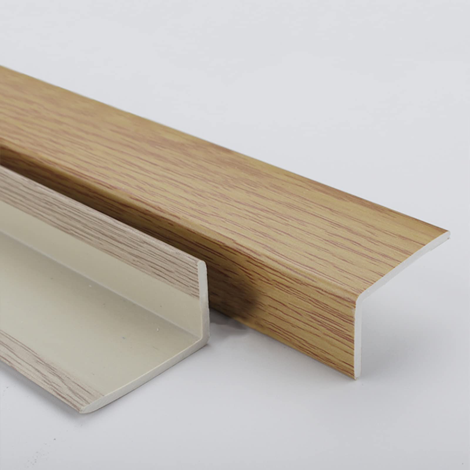 Perfil para escaleras, Protectores de Borde de Escalera de 2 Piezas para escaleras de Madera, Perfil de Borde de PVC con Adhesivo para baldosas de Suelo de Vinilo, reductores de Goteo para e