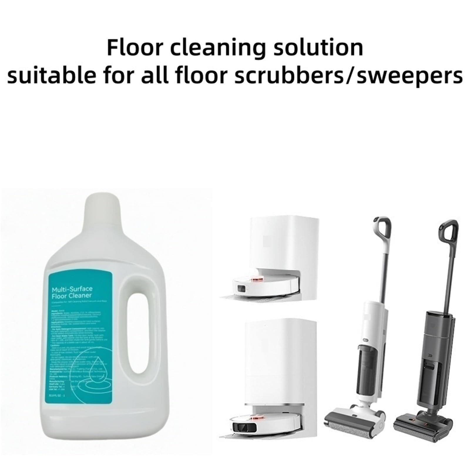 Solución de limpieza for suelos, compatible con MOVA Z50 Ultra/ Z60 Ultra/ V50 Ultra/ P50 Pro Ultra/ P10 Pro Ultra, detergente for suelos(3 bottles)