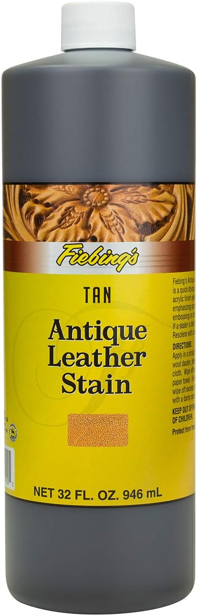 Fiebings Antique Leather Stain (32oz, Tan)