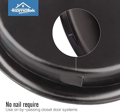 Miniatura 9 de HOMOTEK Paquete de 8 tiradores de dedo para puerta de armario, manijas redondas de puerta corredera de 2-18 pulgadas, tiradores de puerta de