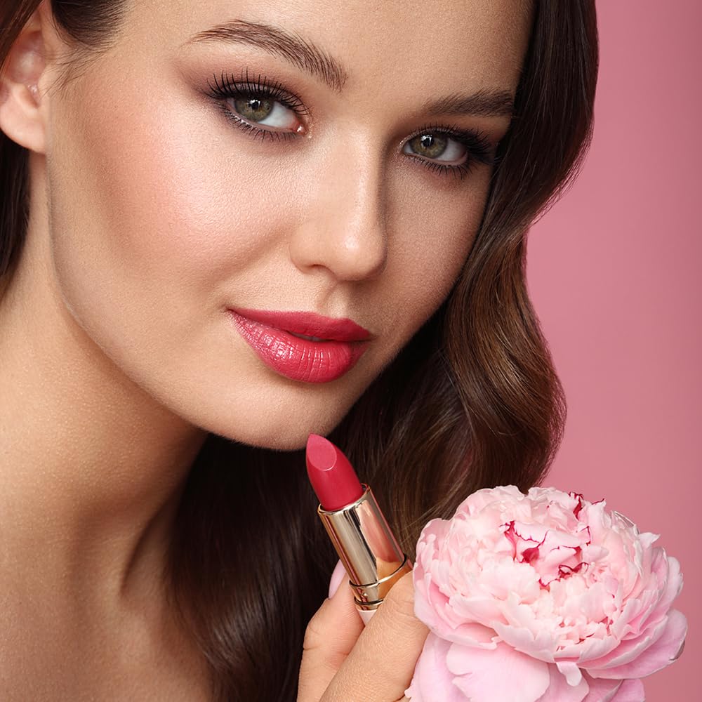 Eveline Cosmetics Nawilżająca pomadka nr 01 - seria Flower Garden | wegańska, pielęgnująca z kwasem hialuronowym i ekstraktem z piwonii