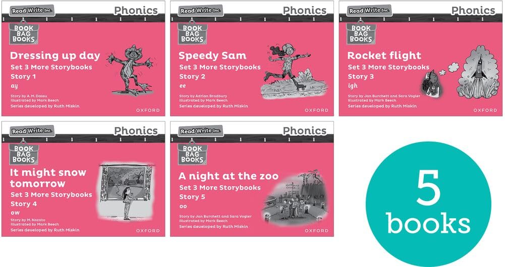Pink Set 3 More Black & White Storybooks (Pack of 5) (Read Write Inc. Phonics More Storybooks)