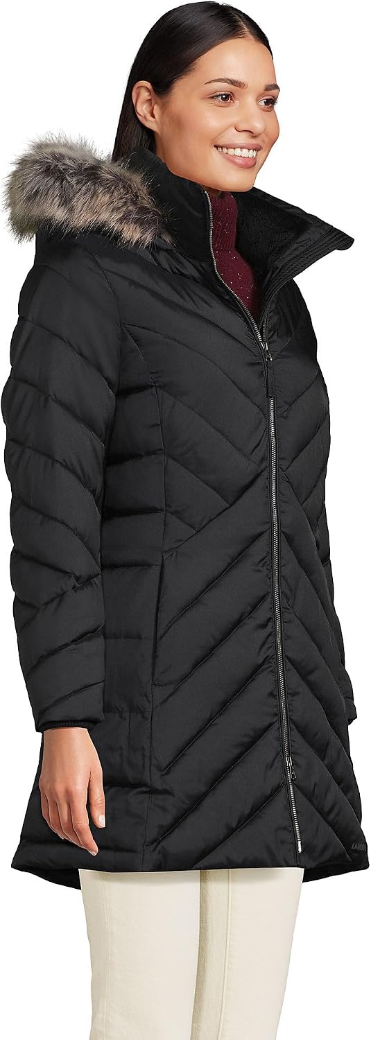 Lands' End Women's Insulated Cozy Fleece Lined Primaloft Coat