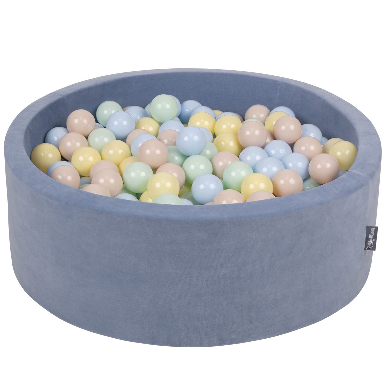 Angelove Piscine à Balle pour Bébé 90x30cm - Piscine à Balles Enfant en Coton Doux avec 200