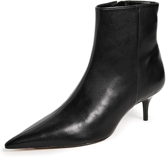 Amazon.com | SCHUTZ Women's Mikki Mid Booties, Black, 5 Medium US ...