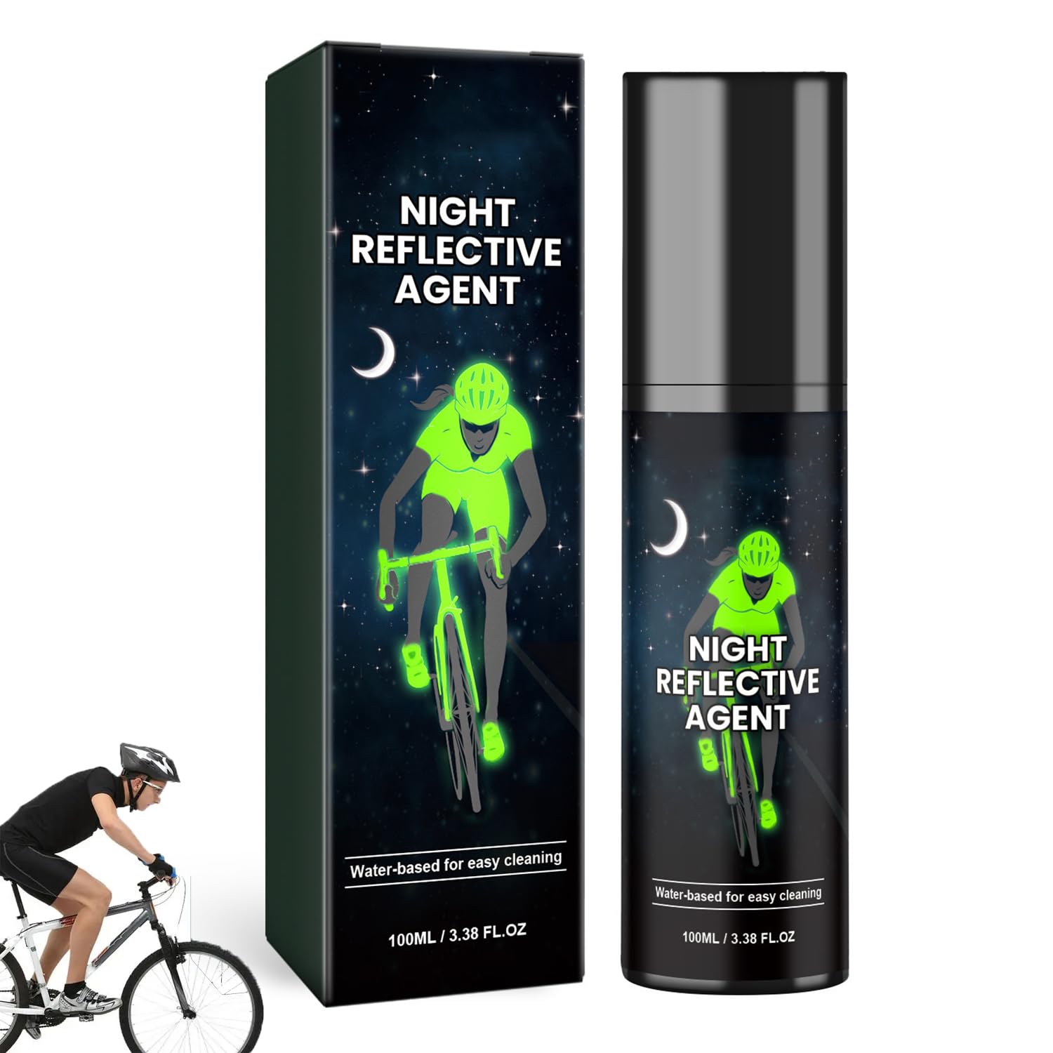 Glow in The Dark Paint Spray, Outdoor Fluorescent Night Spray Paint That Glows Green in The Dark for Bike, Decorative Green Bright at Night for