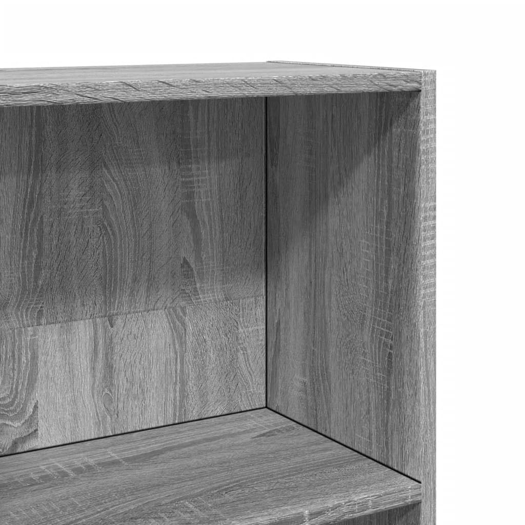 Regał na książki Sonoma szary, 80 x 30 x 114 cm, materiał drewnopochodny, regał stojący z otwartymi półkami, uniwersalny organizer Cube na książki, dekoracje, biuro, salon