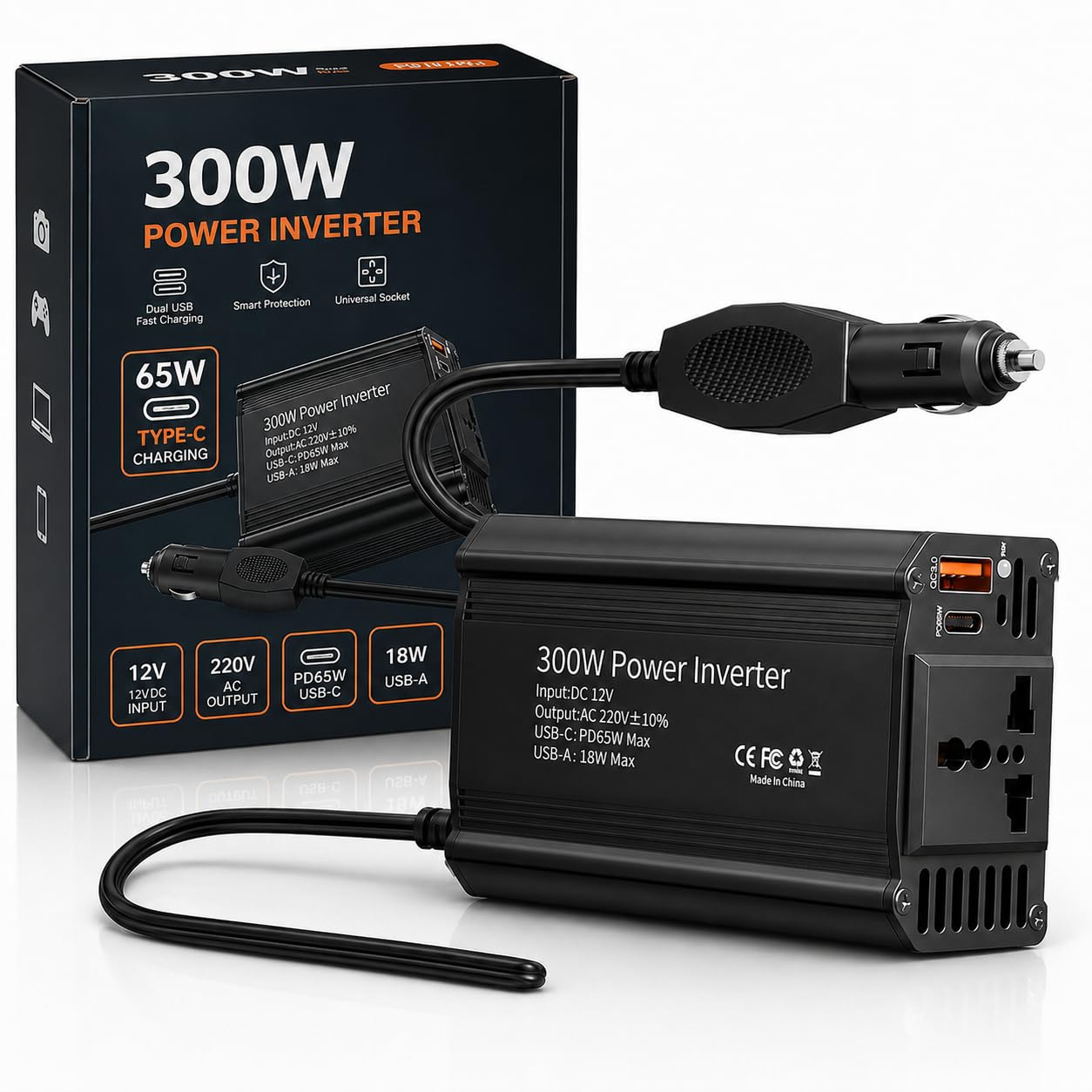 100W 4-in-1 Retractable Car Charger, Dual USB Fast Charging Adapter with 31.5-Inch Cables, Compatible with iPhone 15/14/13/12 Pro Max, iPad, Pixel, and Other Devices – (Black)-image-26
