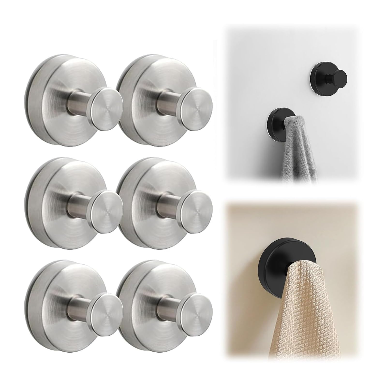 Opeximatun Silver No-Drill Suction Hooks