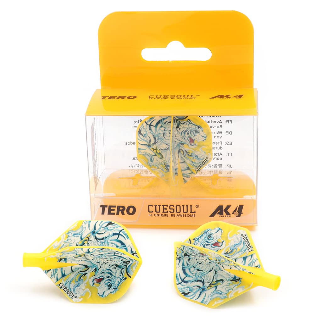 CUESOUL TERO AK4 Fléchettes avec Forme Graffiti Print Standard, Set de 3 pcs,TERO AK4 Flights