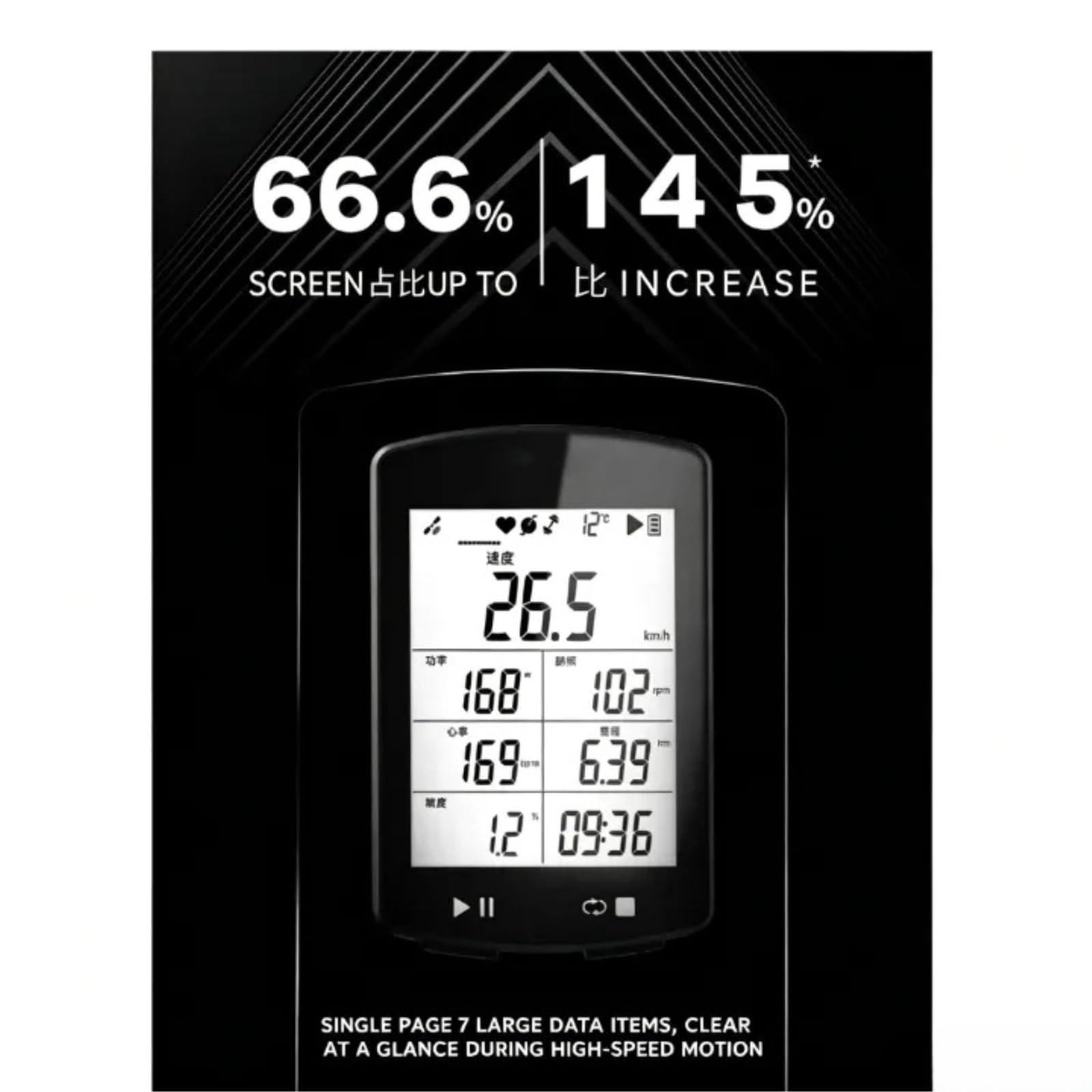 Contachilometri for bici GPS wireless impermeabile BB20 IPX7 con monitoraggio della cadenza e della frequenza cardiaca(Bike Computer)