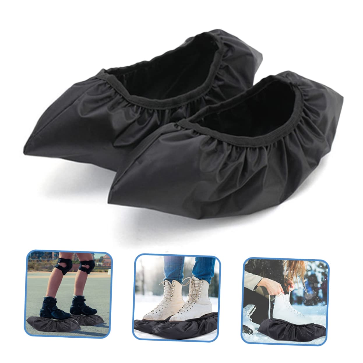 BESTonZON Schlittschuh Abdeckungen Elastische Kufenschoner Für Eislaufschuhe Und Rollschuhe Schützende Abdeckhauben Mit Schnittfestem Für Optimalen Schutz Kufen