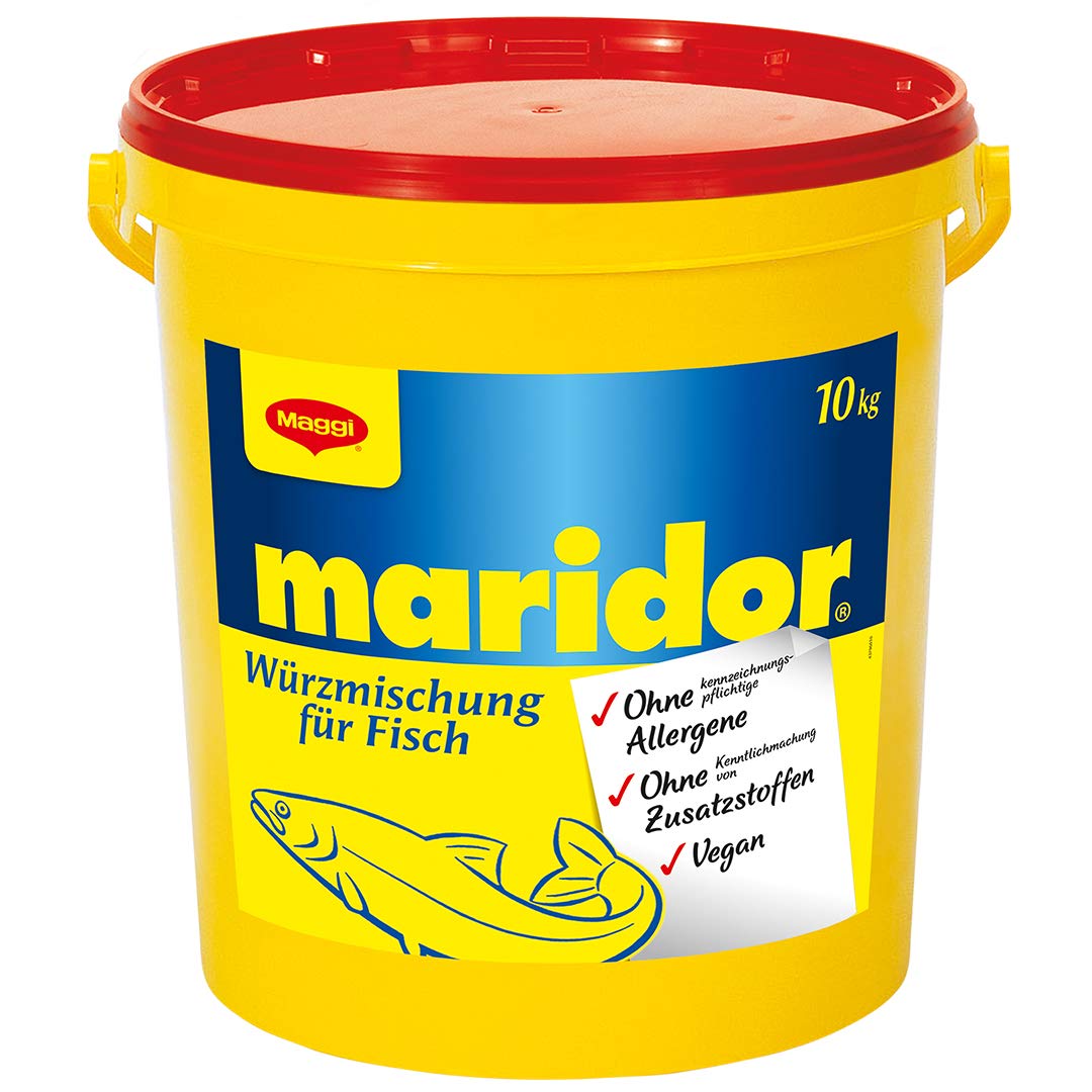 Maggi Maridor Würzmischung (o.k.A. für Fisch zum Kochen oder Braten und Grillen, Marinaden und Saucen, auch für Geflügel) 1er Pack (1 x 10kg Eimer)