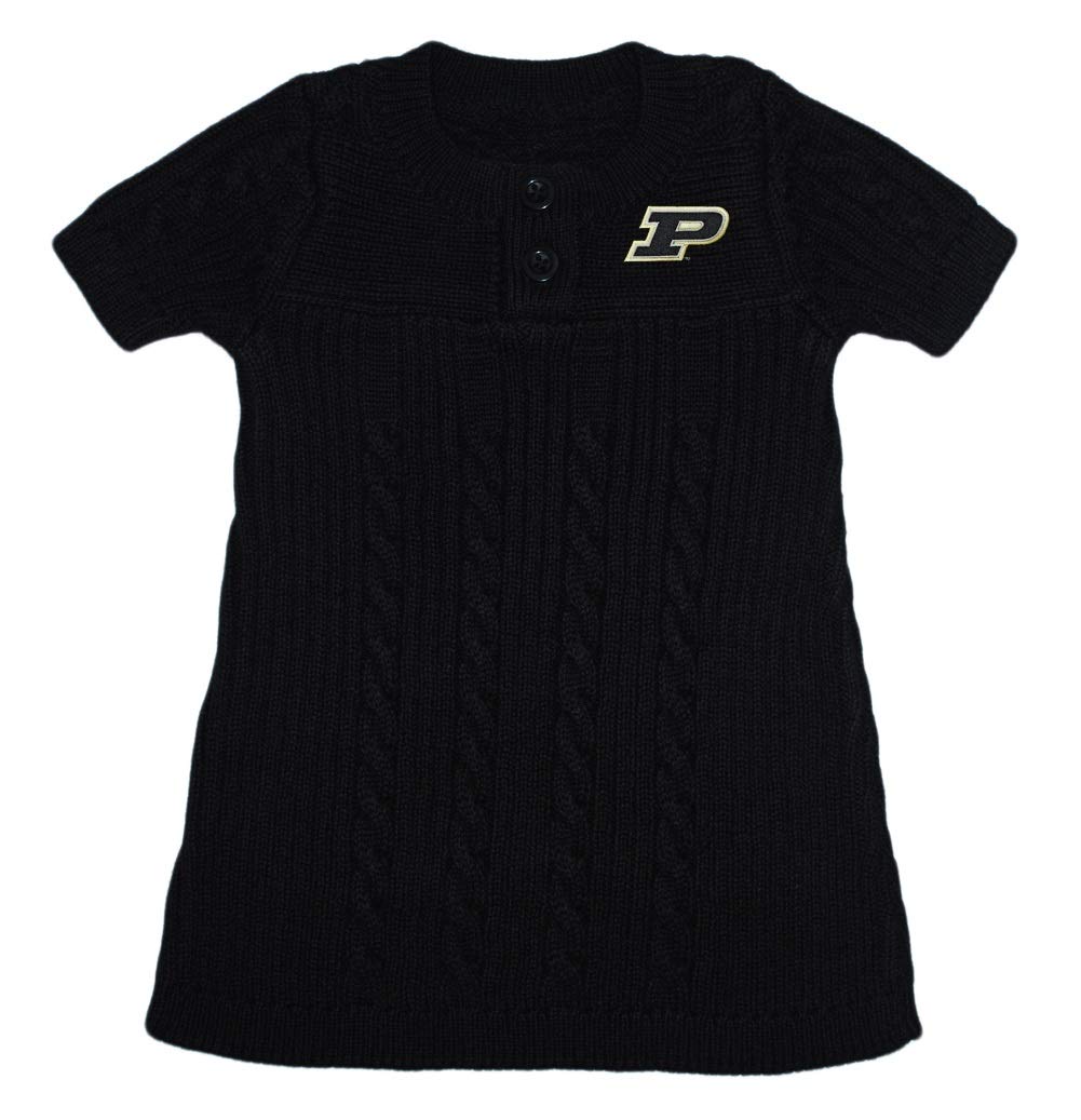 Creative Knitwear Purdue University Boilermakers Baby and Toddler Sweater Dress Black