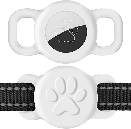 Dynmeow 1 paquete de soporte para collar de gato Airtag de silicona elástica para cachorros y perros pequeños, soporte antipérdida para Airtag