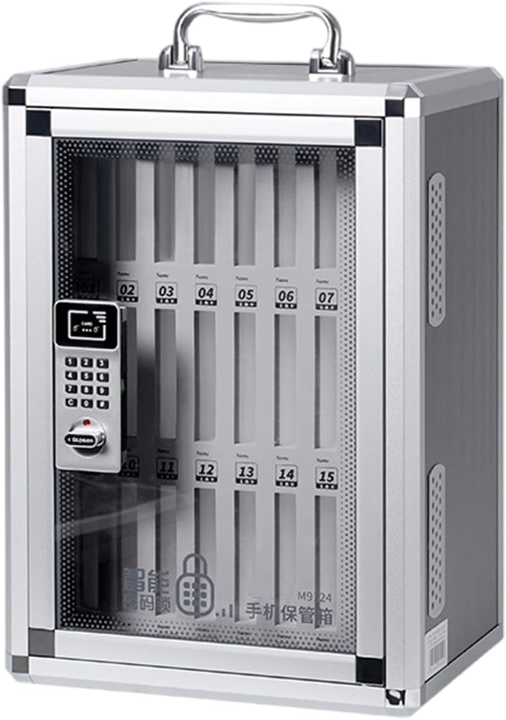 プライバシー保護と頑丈な使用例のためのインテリジェントテクノロジーを備えたポータブルアルミニウム合金モバイルデバイスキーパー