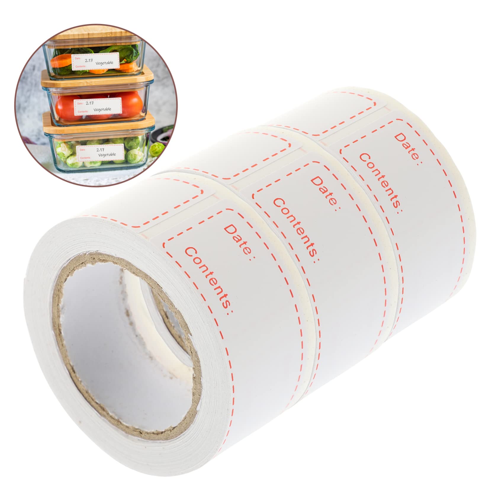 9rotoli Etichette Adesive Per Alimenti Rimovibili Di Stickers Per Conservazione Cibo Etichette Per Data Scadenza Per Congelatore e Cucina Facili Da Scrivere e Applicare Pratiche