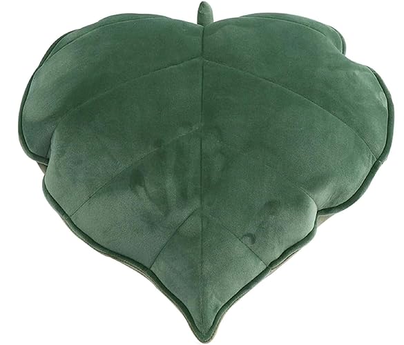 Cyprinus Carpio 3D Leaf Shape Household Pillow Cushion Sofa Lumbar Pillow Household Throw Pillow Decoration 20 * 20 Inch (Green) - Green)